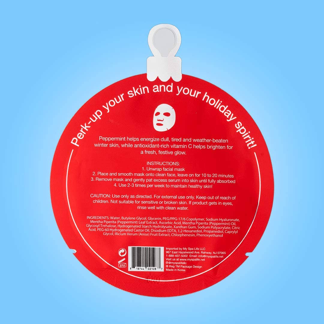 Christmas Holiday Winter Skin Assorted Facial Mask  | 12Pk