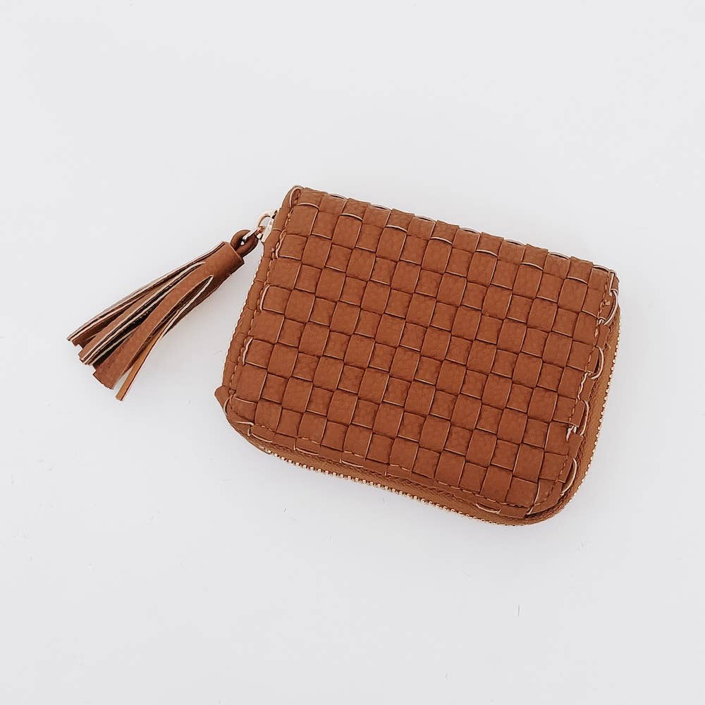 Wynona Woven Wallet: Black