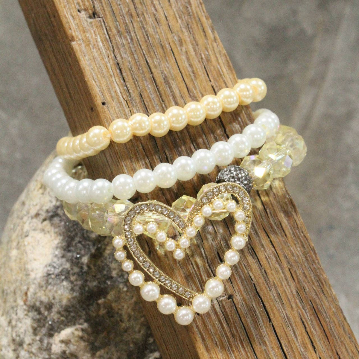 Never Enough Hearts Bracelet Set