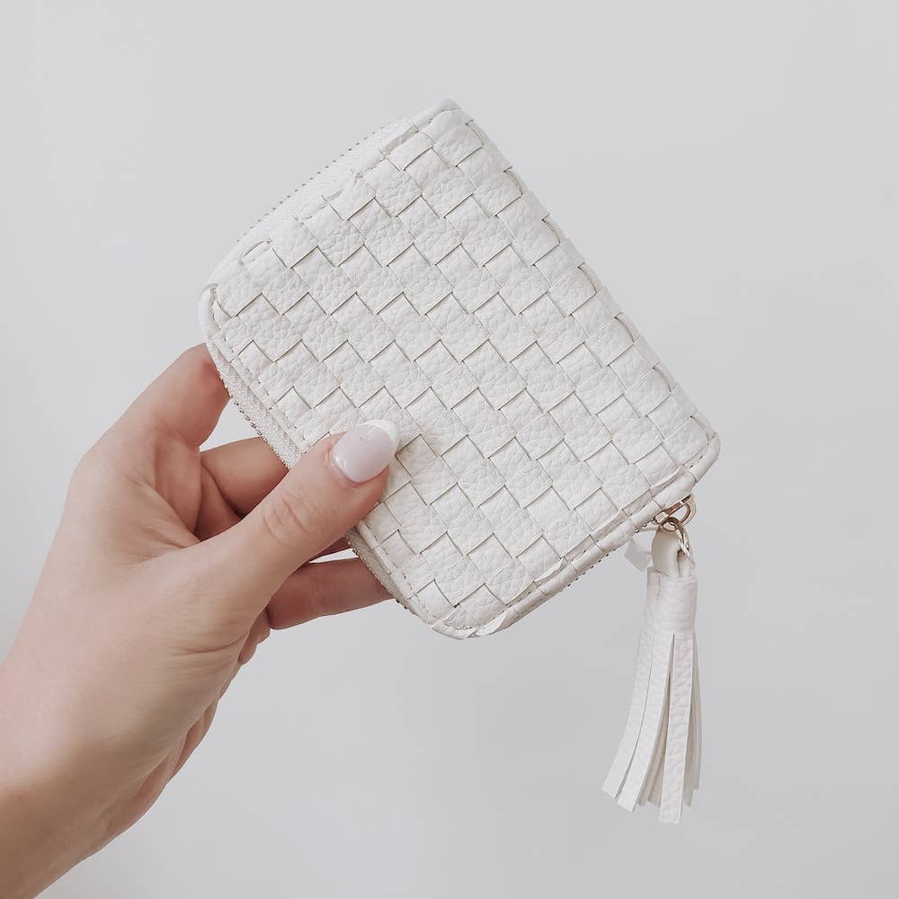 Wynona Woven Wallet: Black