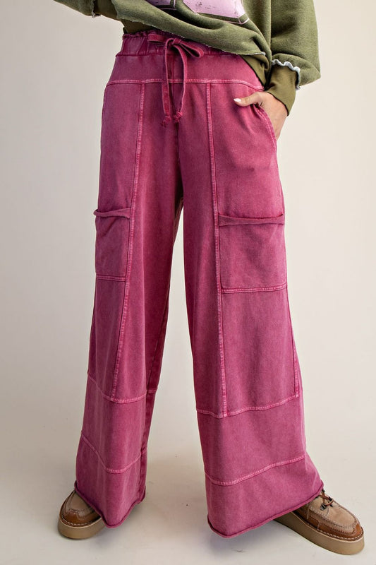 Terry Cloth Pants Berry