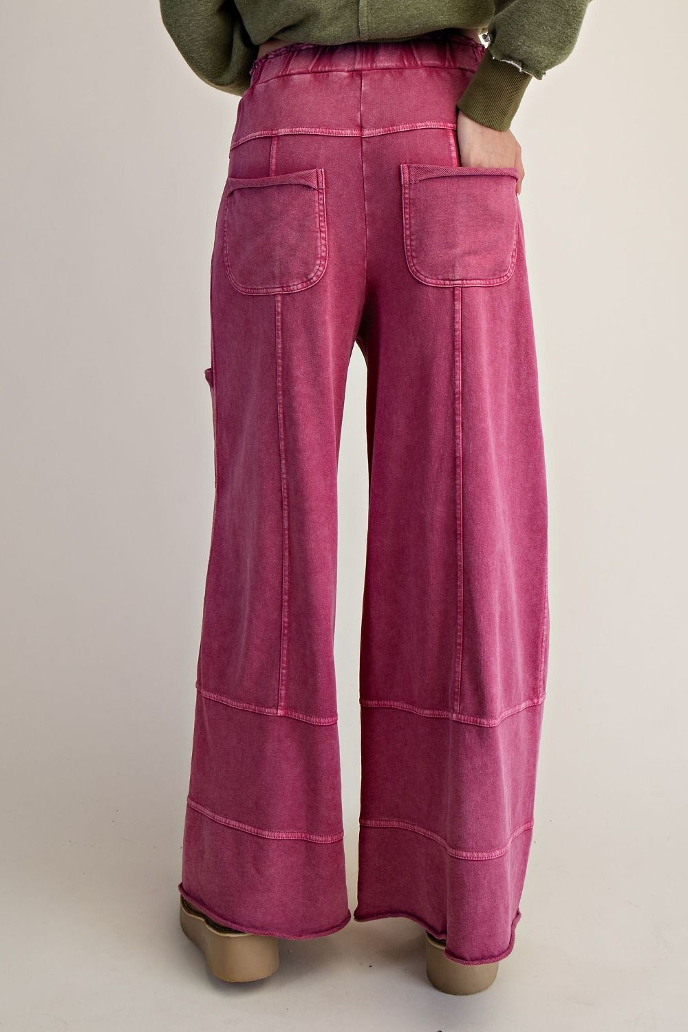 Terry Cloth Pants Berry