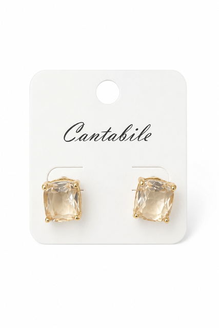 Crystal Square Stud