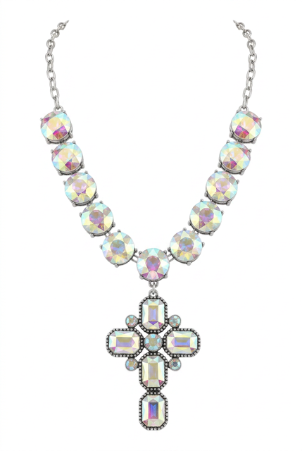 Round Crystal Cross