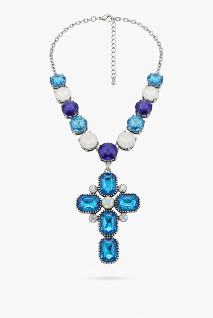 Round Crystal Cross