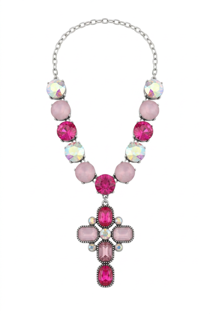 Round Crystal Cross