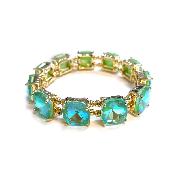 Cushion Glass Stretch Bracelet