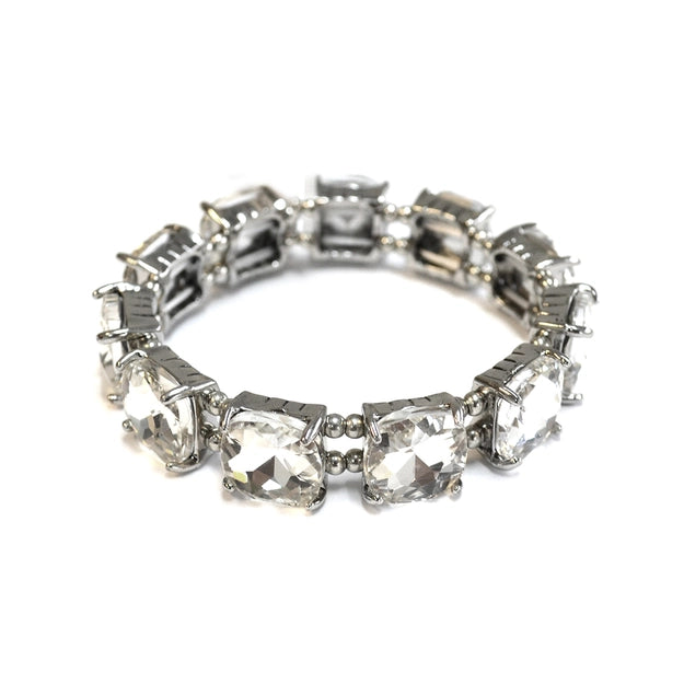 Cushion Glass Stretch Bracelet