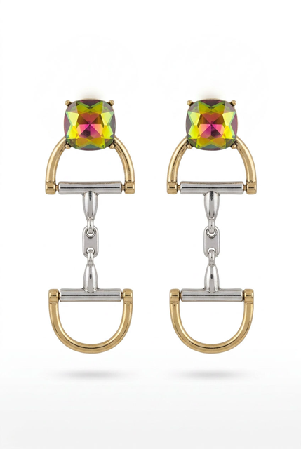 Crystal Horsebit Earring