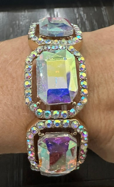 Gold Square Stone Bracelet