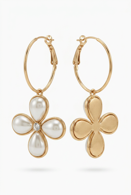 Pearl Flower Earrings