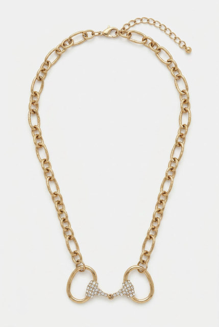 Horsebit Crystal Necklace