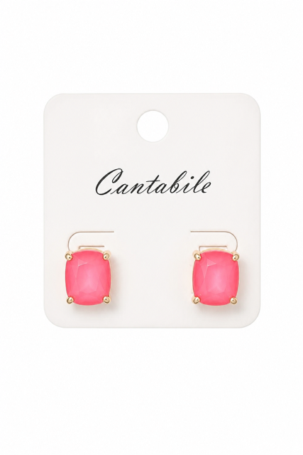 Crystal Square Stud