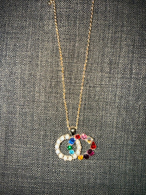 Pearl and Multi Colored Necklace