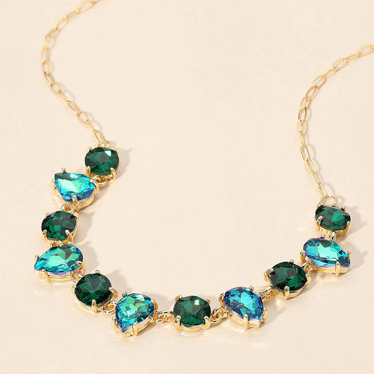 Cushion Teardrop And Round Necklace