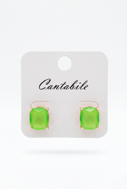 Crystal Square Stud