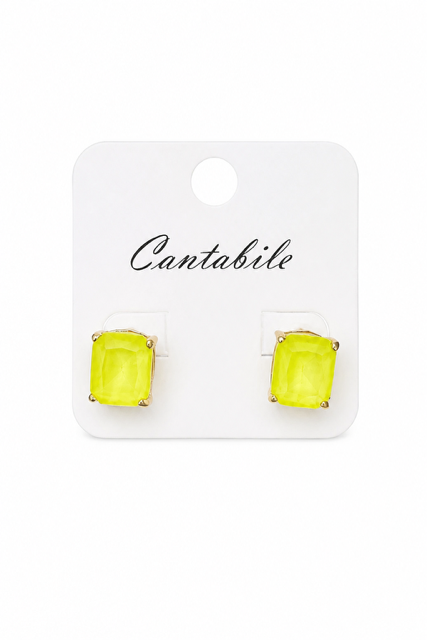 Crystal Square Stud