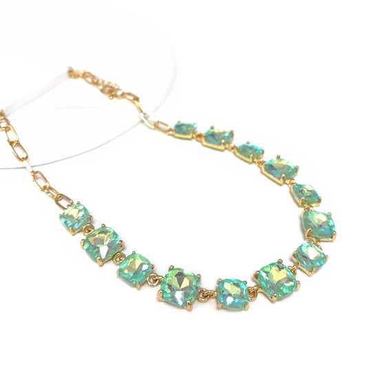 Cushion Square Stone Necklace