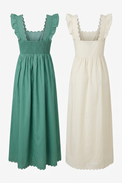 Ruffled Sleeve Sundress with RickRak