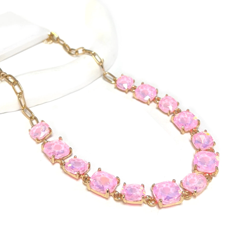 Cushion Square Stone Necklace