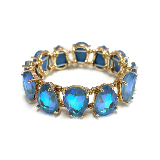 Teardrop Glass Stretch Bracelet