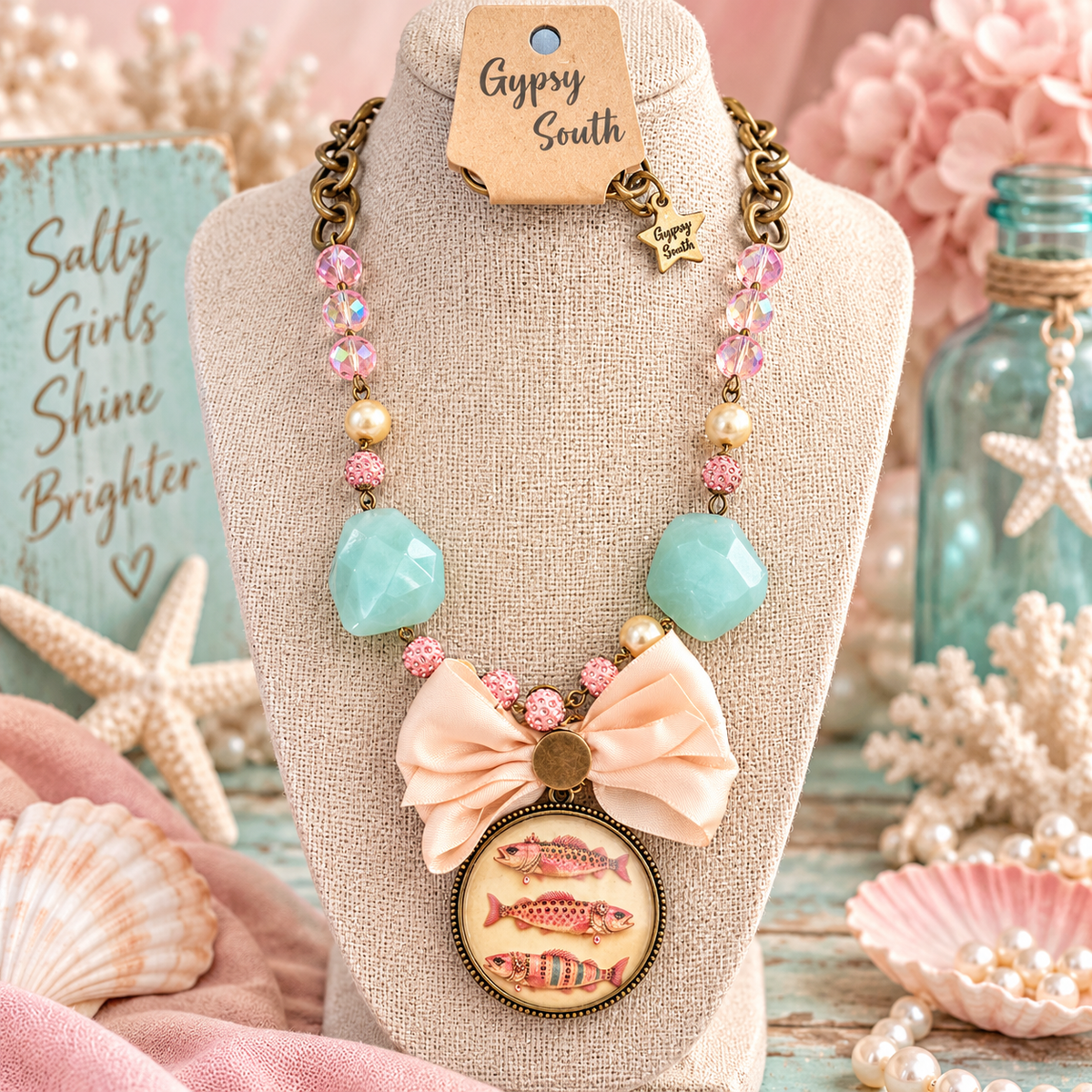 Pink Fish Necklace
