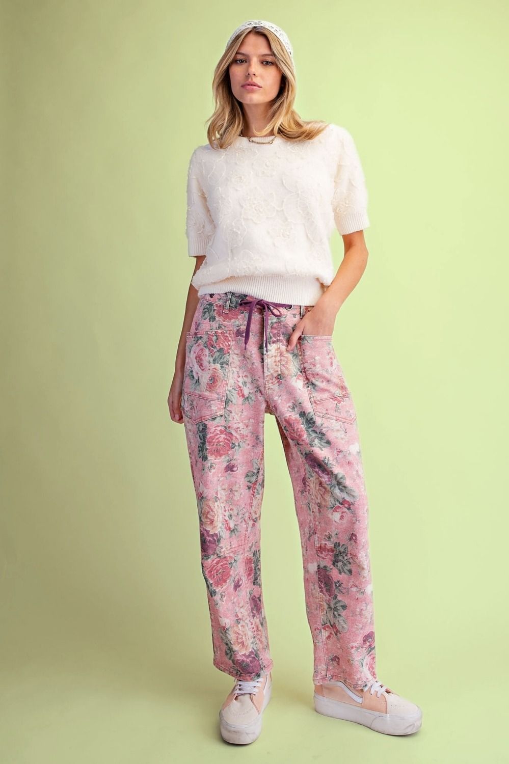 Pink Flower Pants