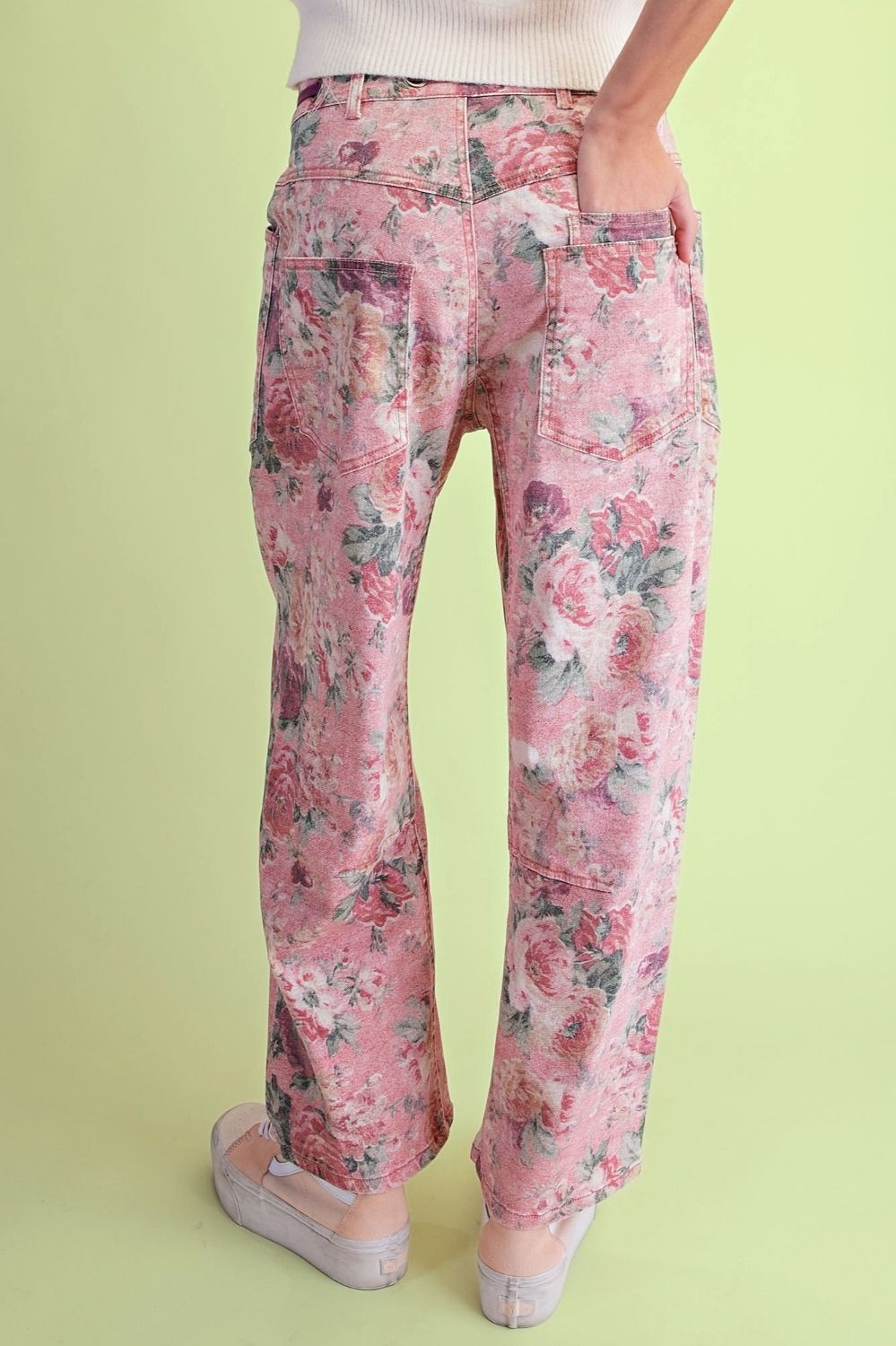 Pink Flower Pants