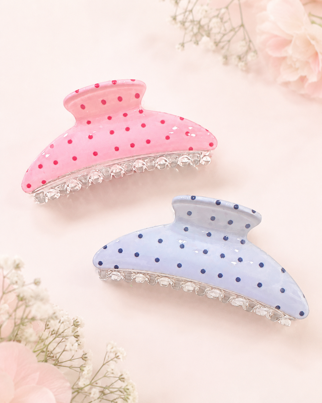 Hair Clips Polka Dot