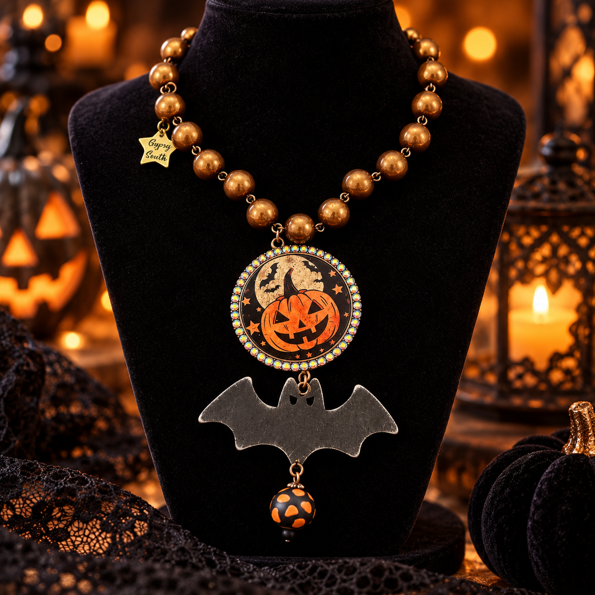 Pumpkin With Bat