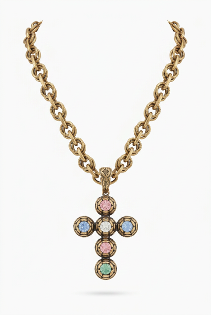 Rosebud Cross Neck