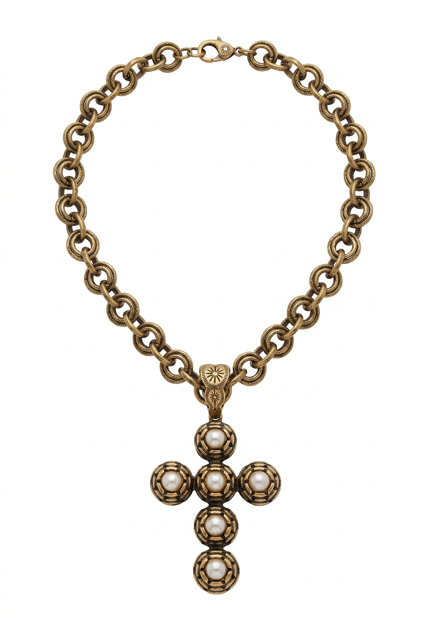 Rosebud Pearl Cross