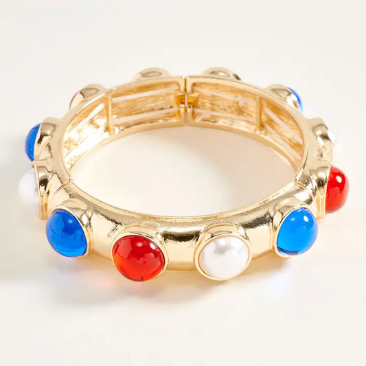 Round American USA Colorway Stretch Bracelet
