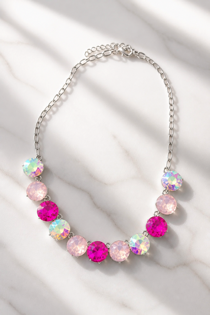 Round Crystal Necklace