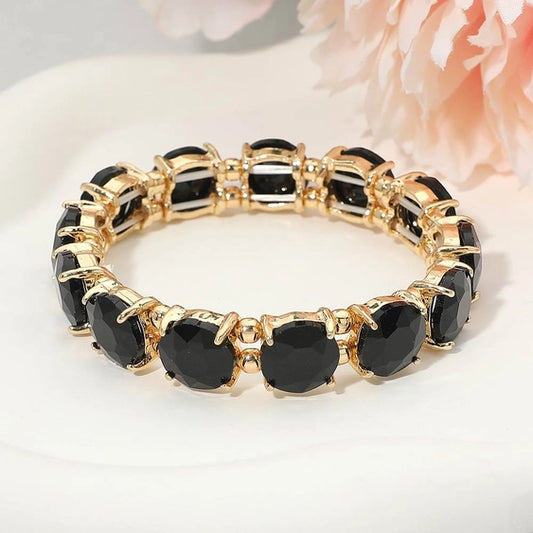 Round Glass Stretch Bracelet