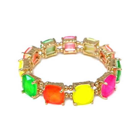 Round Glass Stretch Bracelet