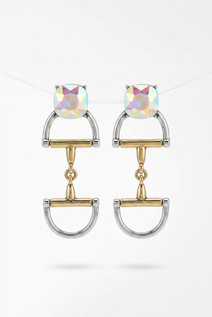 Crystal Horsebit Earring