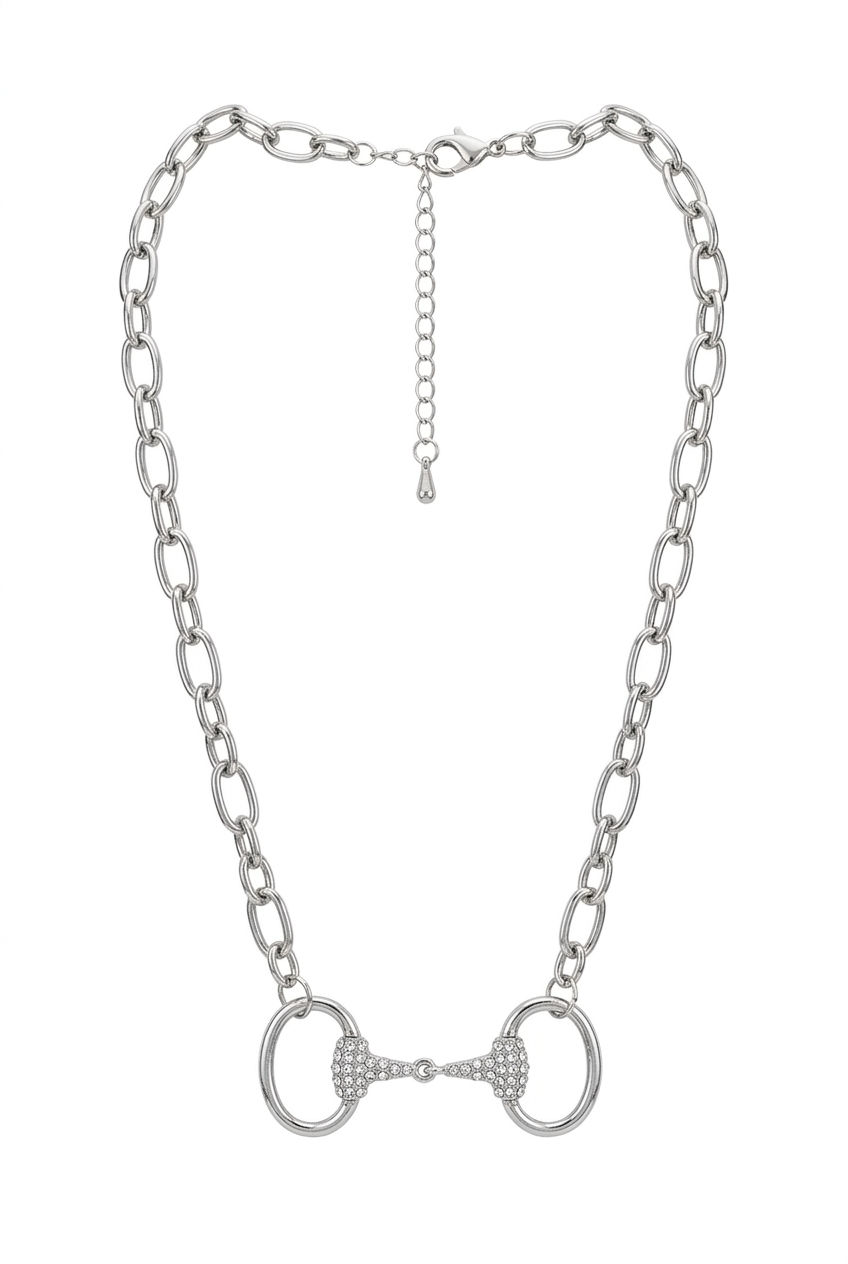 Horsebit Crystal Necklace