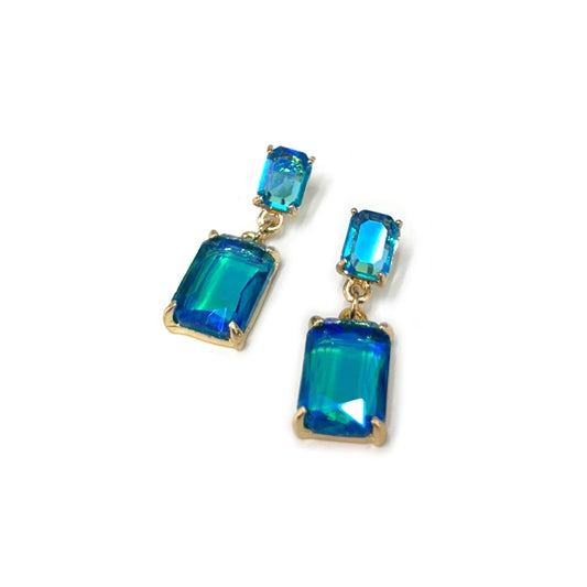 Small Rect Glass Earrings