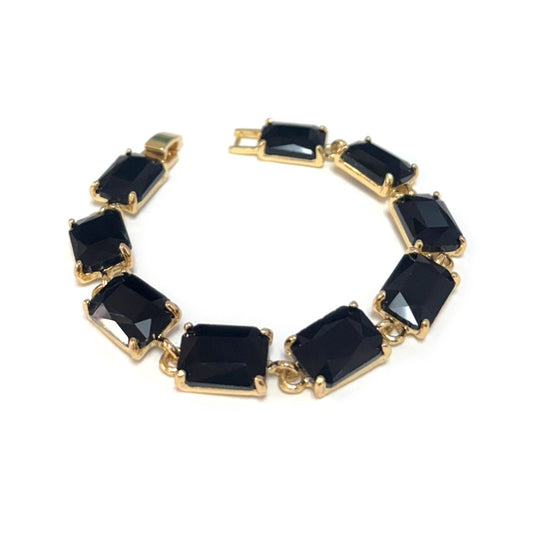 Emerald Glass Linked Bracelet
