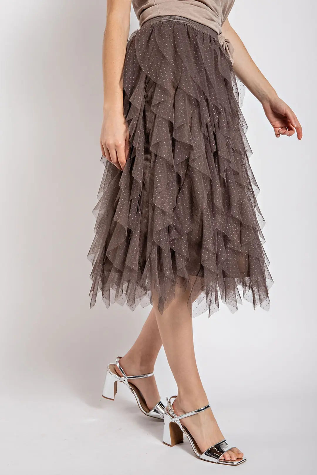 GiGiO Ruffled Tulle Skirt BRW