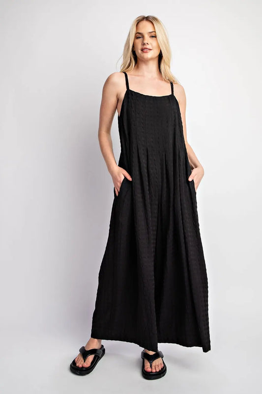 GiGiO Textured Jumpsuit Black