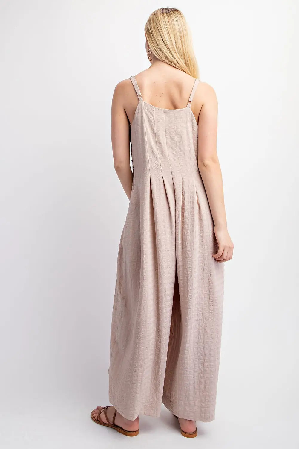 GiGiO Textured Jumpsuit Sand