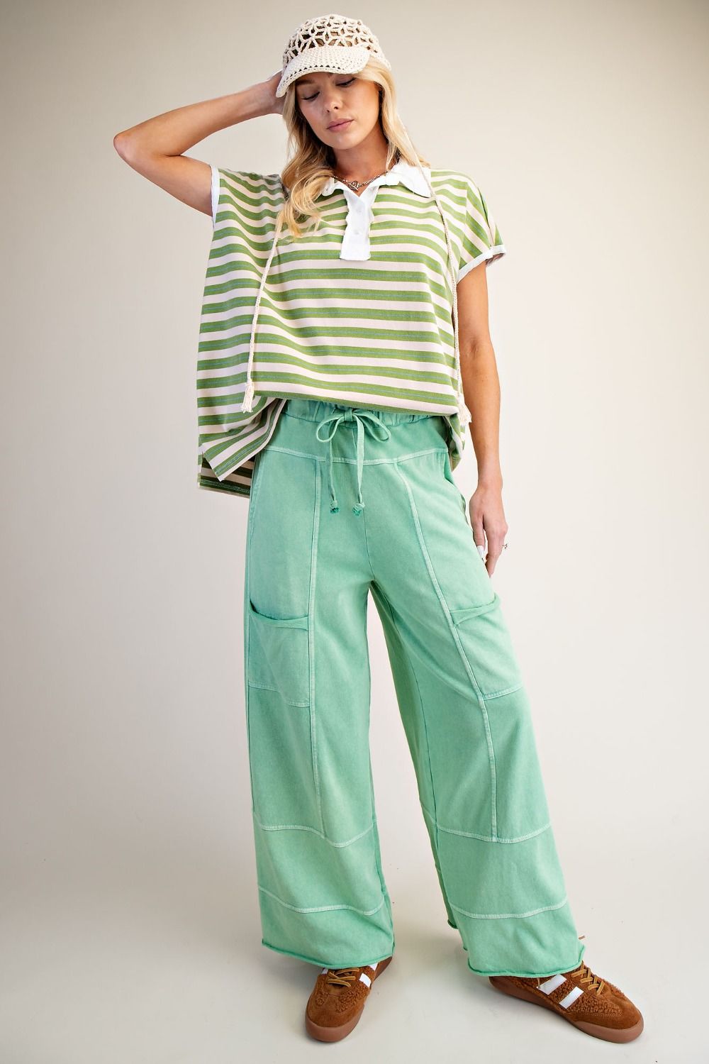 Easel Terry Cloth - Teal Green