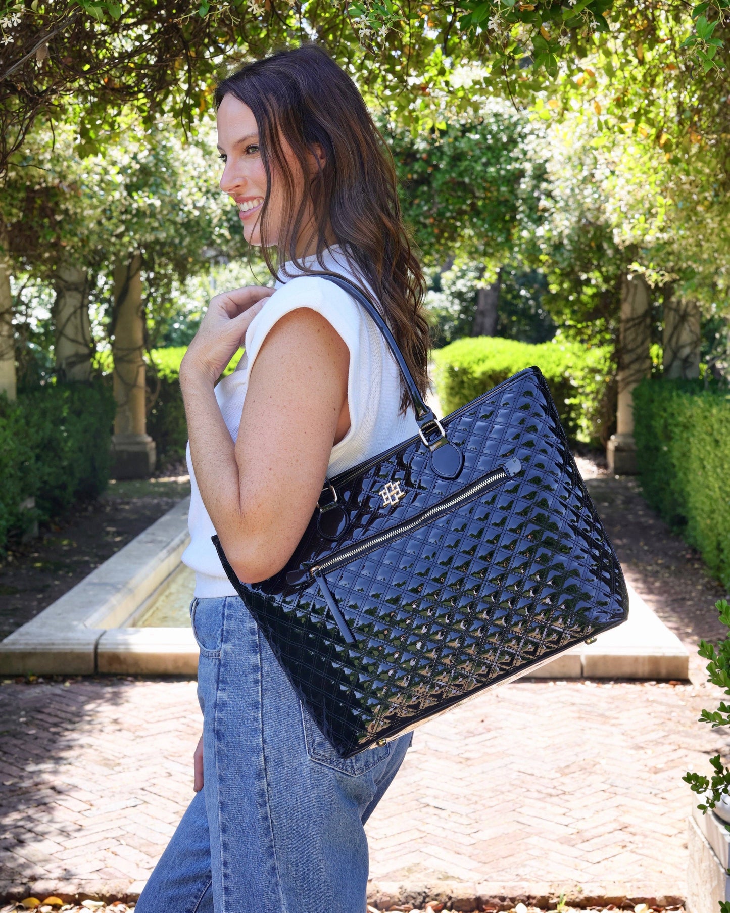 Jayden Tote Black Patent SQ: Default