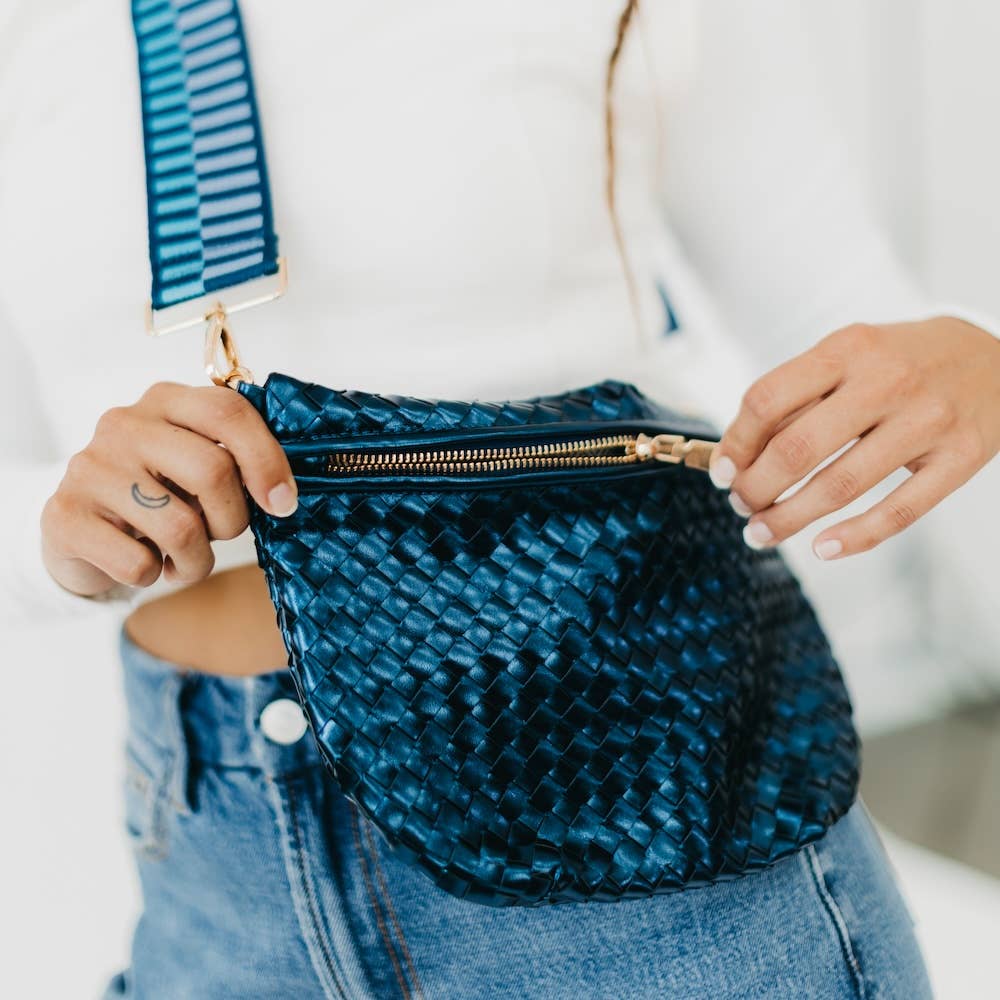 Westlyn Woven Bum Bag *NEW COLORS ADDED*: Metallic Navy