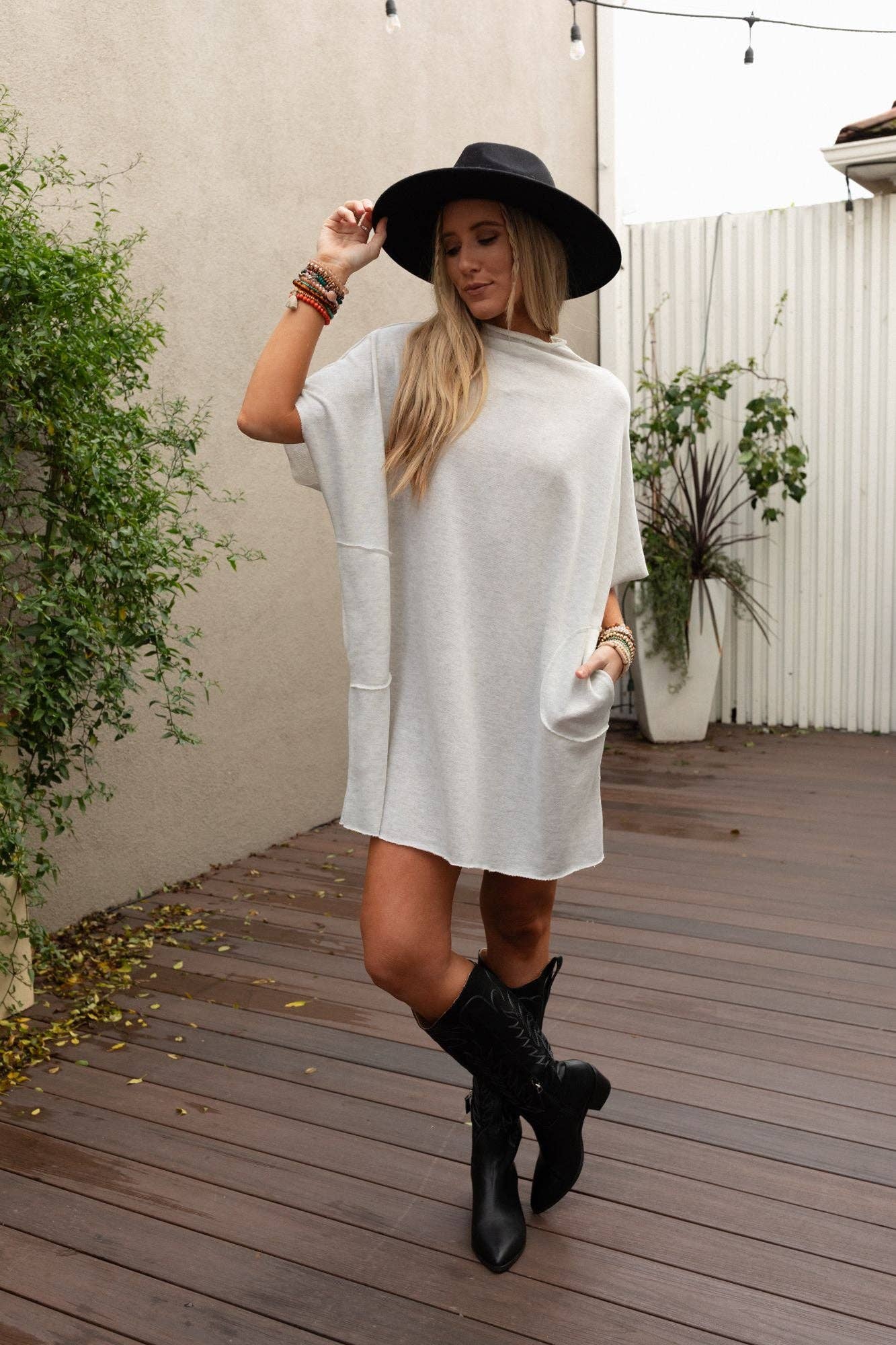 Laid Back Luxe Dress - Light Heather Gray: S