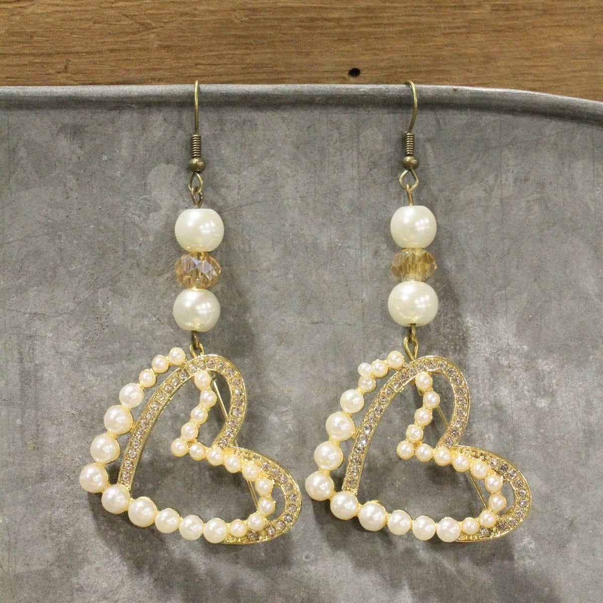 Never Enough Hearts Dangle Earrings