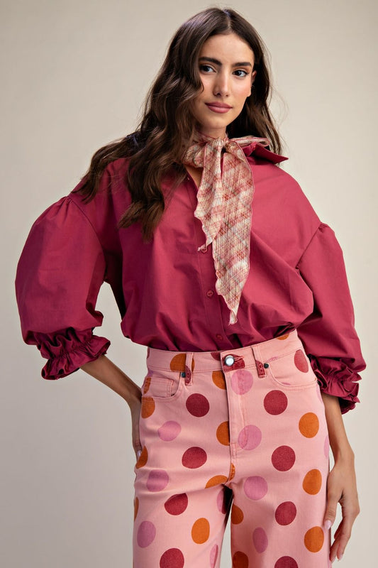 Popplin Shirt Berry