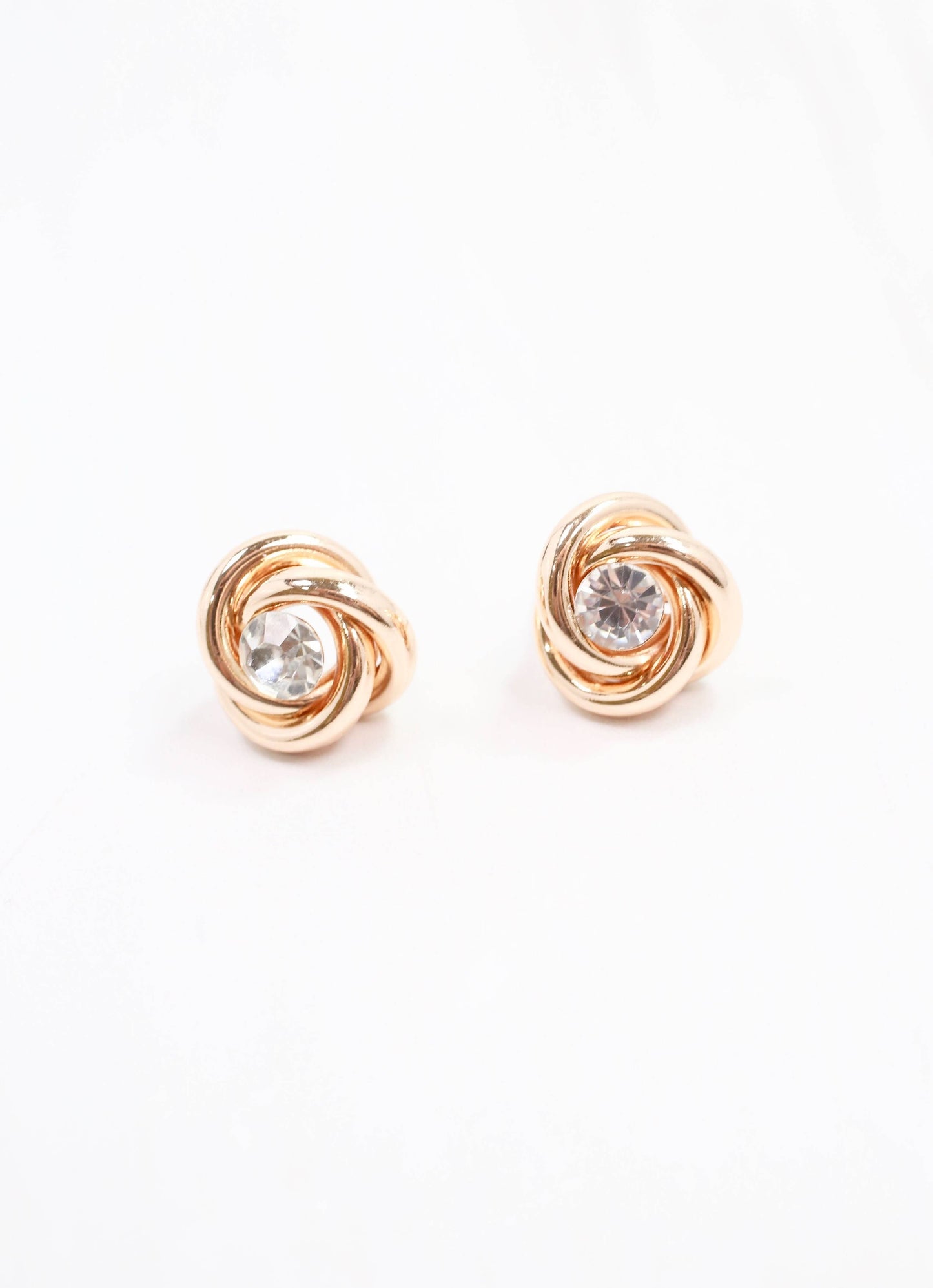 Stephanie CZ Stud Earring Gold: Default